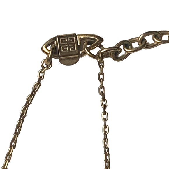 GIVENCHY Designer Gold Plated Cubic Zirconia Crystal Woman’s Necklace Luxury - Picture 6 of 12